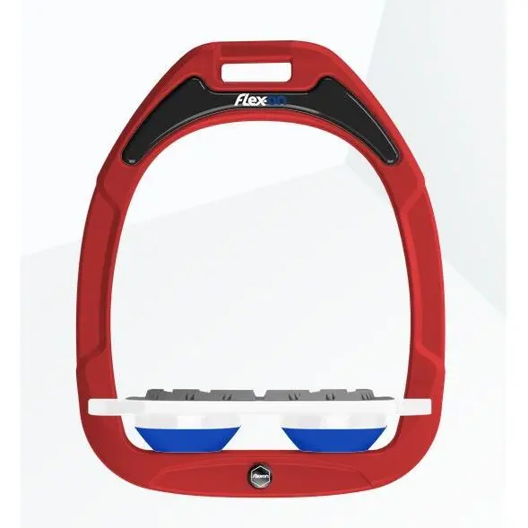 Étriers Plat Grip Rouge/Blanc/Bleu Flex-On Green Composite