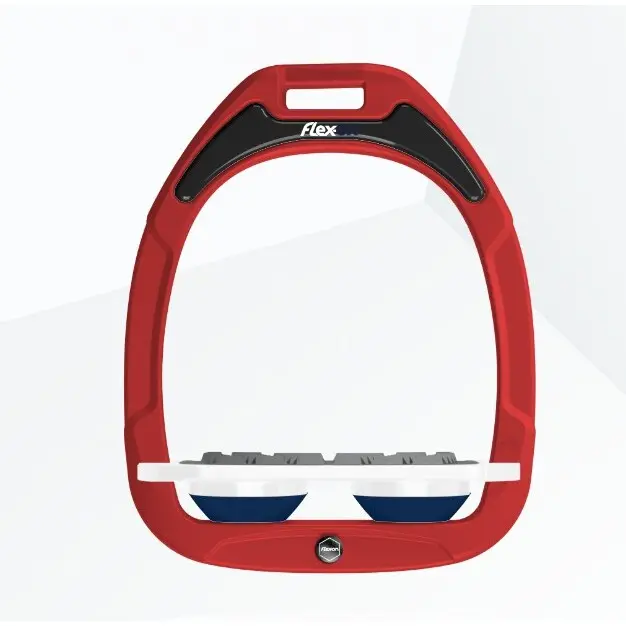 Étriers Plat Grip Rouge/Blanc/Marine Flex-On Green Composite