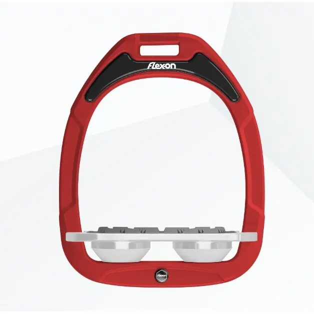 Étriers Plat Grip Rouge/Gris/Blanc Flex-On Green Composite