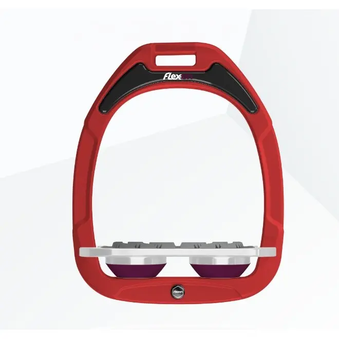Étriers Plat Grip Rouge/Gris/Prune Flex-On Green Composite