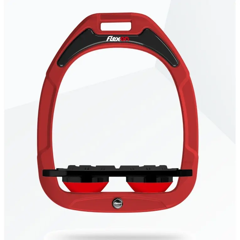 Étriers Plat Grip Rouge/Noir/Rouge Flex-On Green Composite