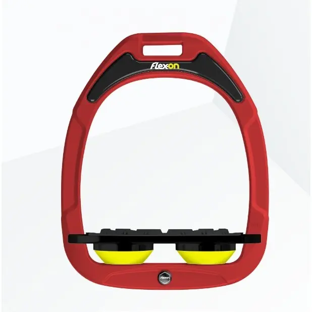 Platte Grip Steigbügel Rot/Schwarz/Grün Flex-On Green Composite