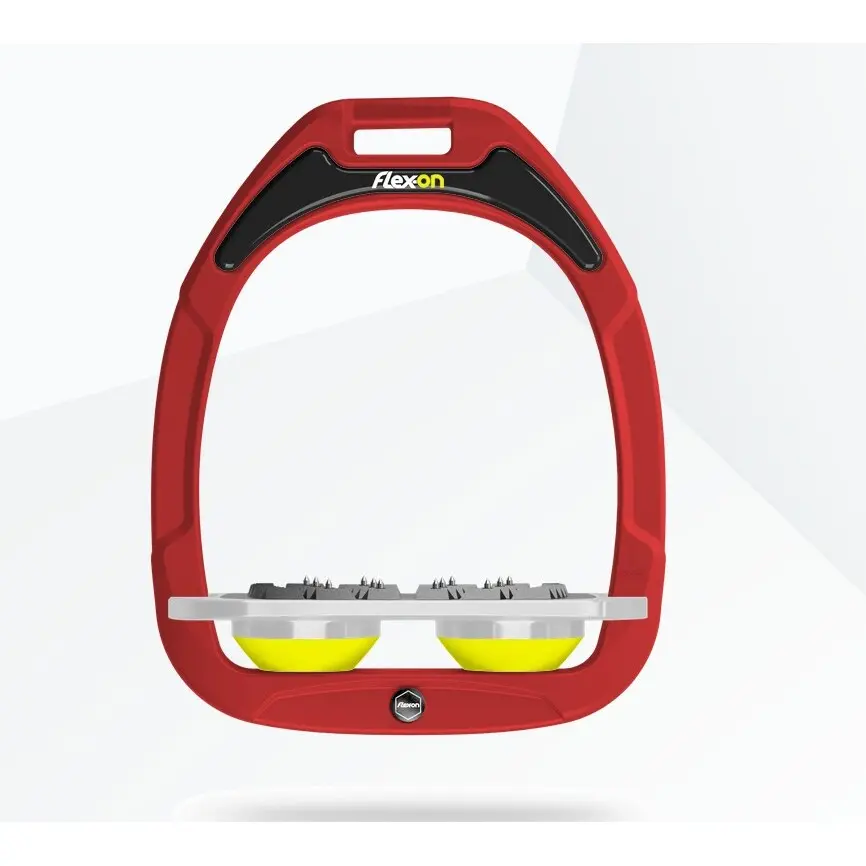 Étriers Plat Ultra Grip Rouge/Gris/Jaune Flex-On Green Composite
