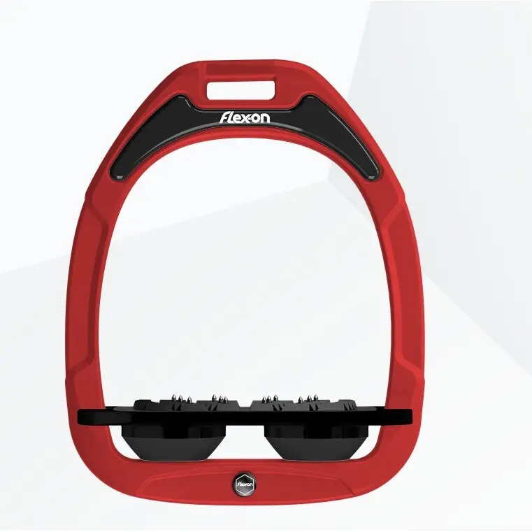 Platte Ultra Grip Steigbügel Rot/Schwarz/Schwarz Flex-On Green Composite
