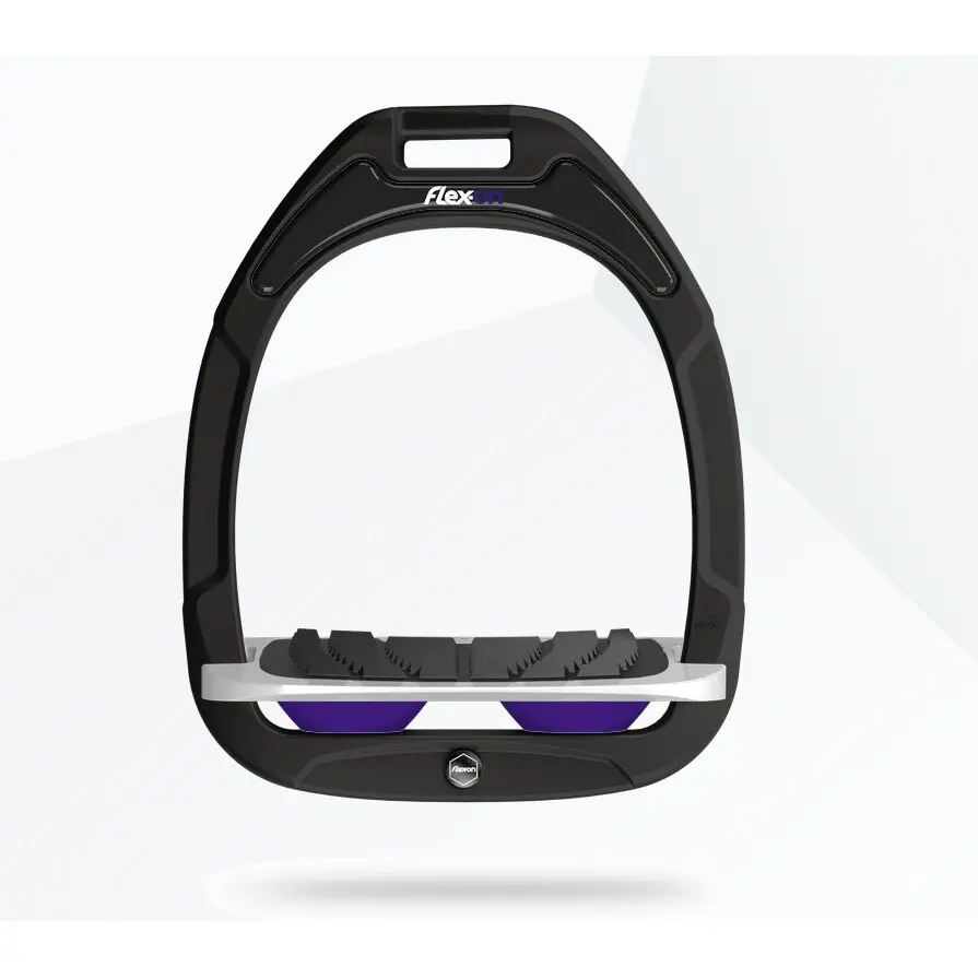 Neigte Steigbügel Grip Grün/Grau/Violett Flex-On Green Composite