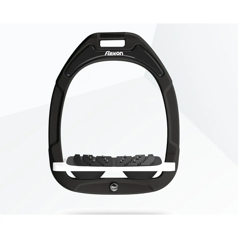 Schräg-Sicherheitssteigbügel Ultra Grip Grün/Weiß/Schwarz Flex-On Green Composite