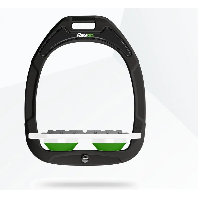 Plattgrip Steigbügel Grün/Weiß/Grün Flex-On Green Composite