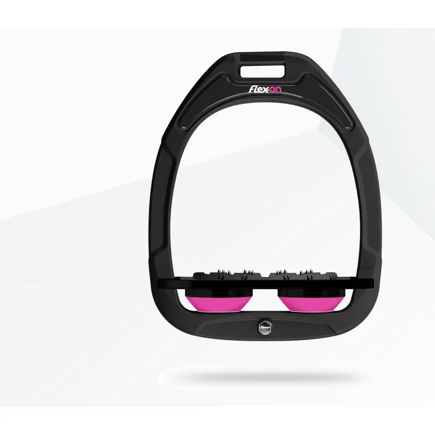 Platte Ultra Grip Steigbügel Grün/Schwarz/Rosa Flex-On Green Composite