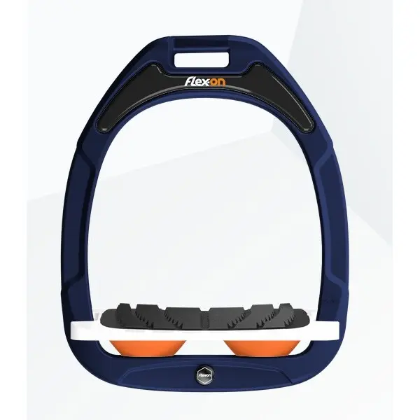 Gekippte Steigbügel Grip Marine/Weiß/Orange Flex-On Green Composite