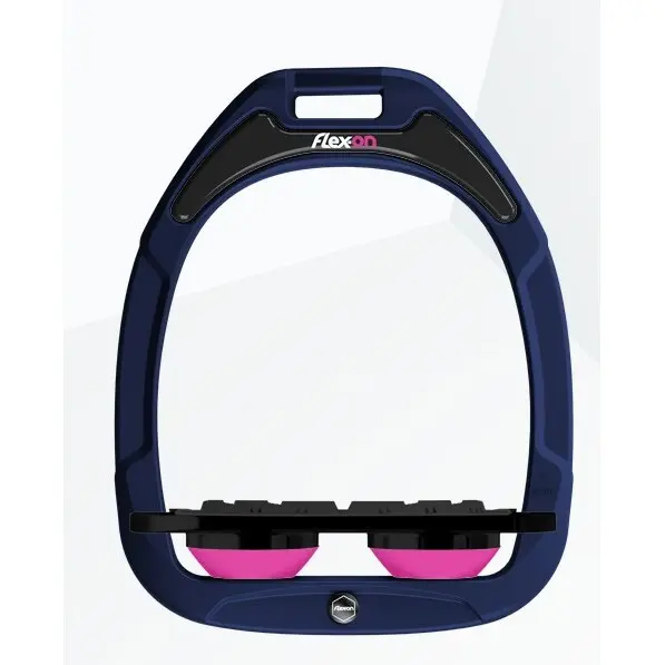 Platte Grip Steigbügel Marine/Schwarz/Rosa Flex-On Green Composite