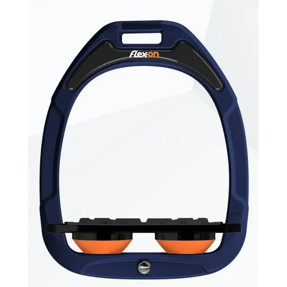 Platte Grip Steigbügel Marine/Schwarz/Orange Flex-On Green Composite