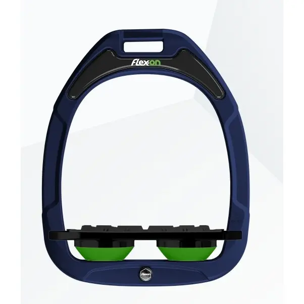 Platte Grip Steigbügel Marine/Schwarz/Grün Flex-On Green Composite