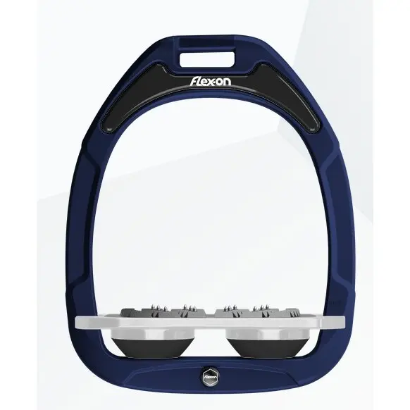 Flache Steigbügel Ultra Grip Marine/Grau/Schwarz Flex-On Green Composite