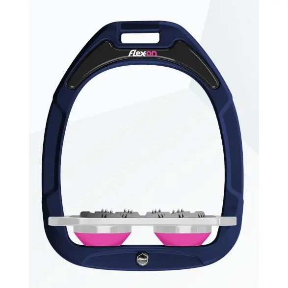 Ultra Grip Flachsteigbügel Marine/Grau/Rosa Flex-On Green Composite