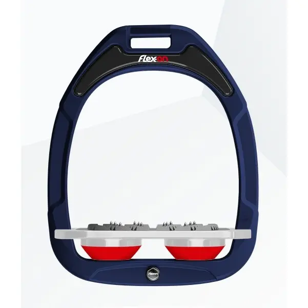 Flache Sättel Ultra Grip Marine/Grau/Rot Flex-On Green Composite
