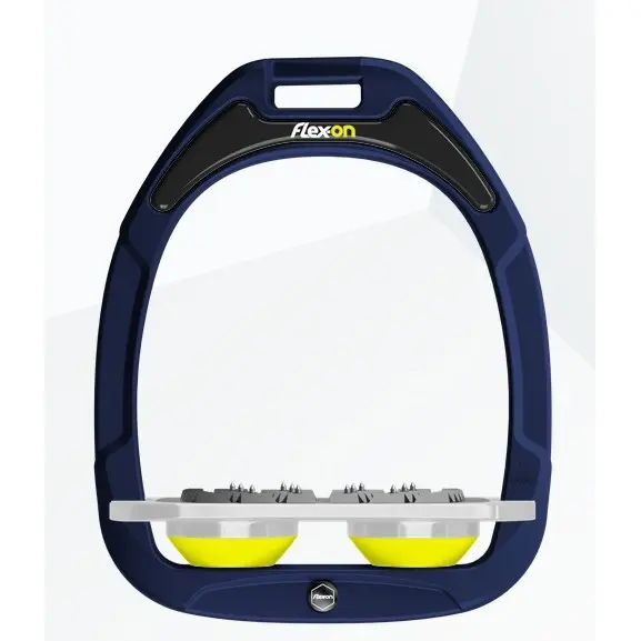 Ultra Grip Flache Steigbügel Marine/Grau/Gelb Flex-On Green Composite