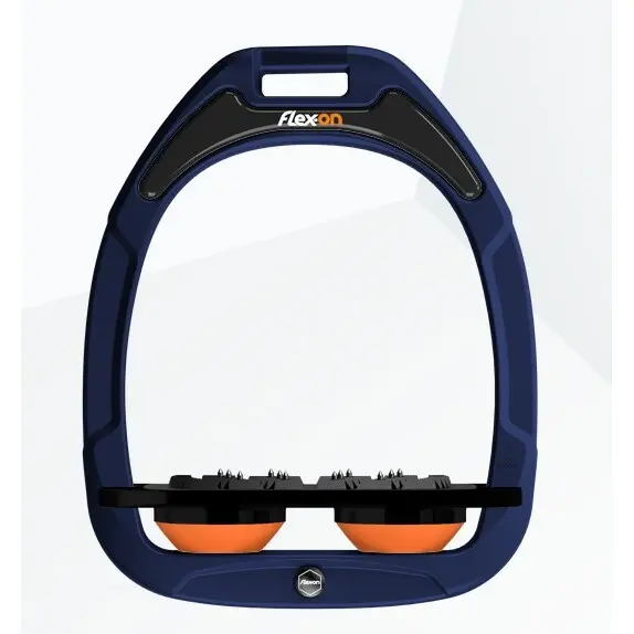 Ultra Grip Flache Steigbügel Marine/Schwarz/Orange Flex-On Green Composite