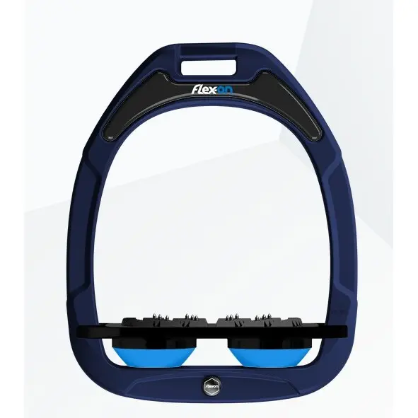 Flache Steigbügel Ultra Grip Marine/Schwarz/Blau Flex-On Green Composite