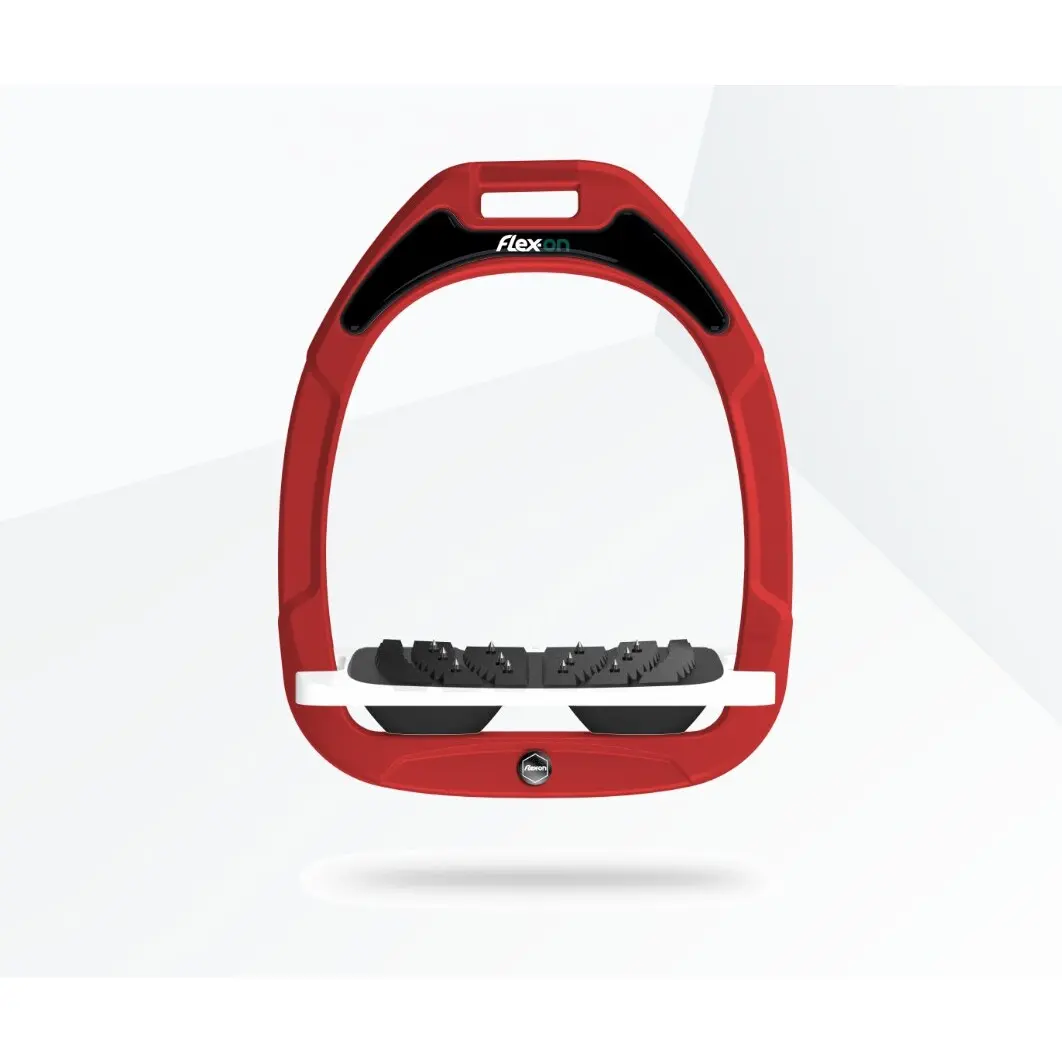 Ultra Grip Steigbügel schräg Bordeaux/Schwarz/Grün Flex-On Green Composite