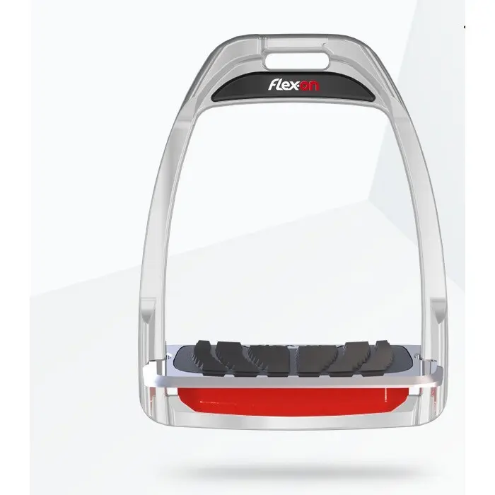 Aluminium Steigbügel schräg Grip Rot Flex-On Hunter H