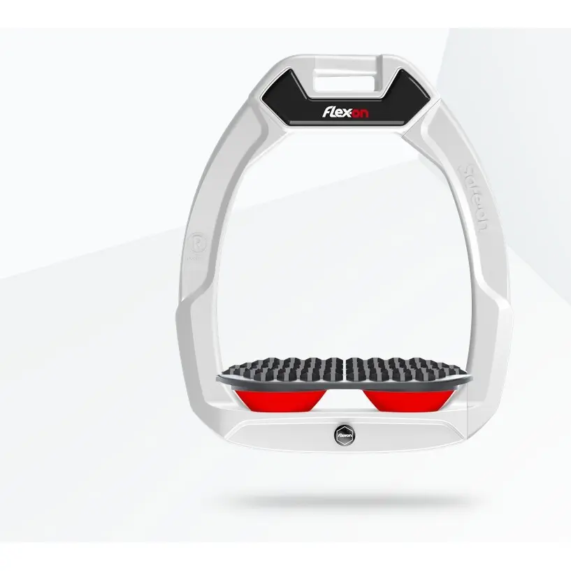 Sicherheitszügel Reiten Endurance Weiß/Grau/Rot Flex-On Safe-On