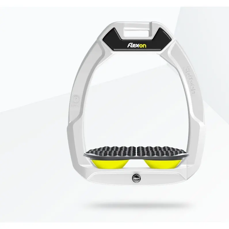 Sicherheitssteigbügel für den Reitsport Endurance Weiß/Grau/Yellow Flex-On Safe-On