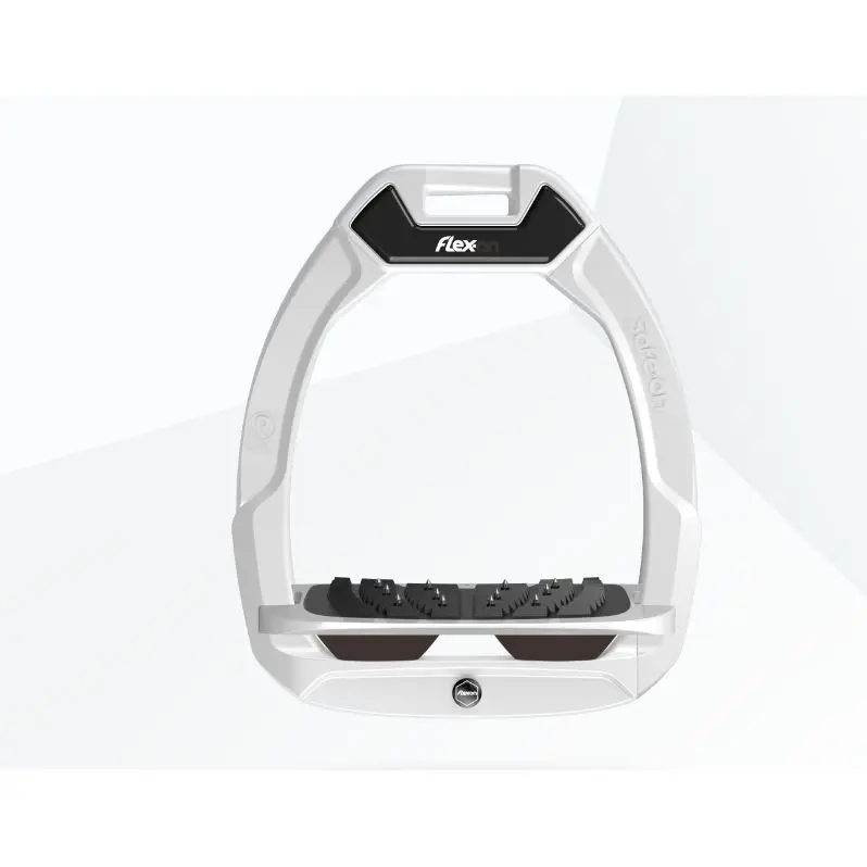 Reitschultern Sicherheitssteigbügel Neigung Ultra Grip Weiß/Grau/Braun Flex-On Safe-On