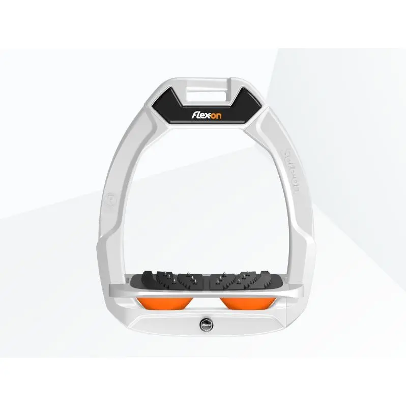 Sicherheitsreitsteigbügel Neigung Ultra Grip Weiß/Grau/Orange Flex-On Safe-On