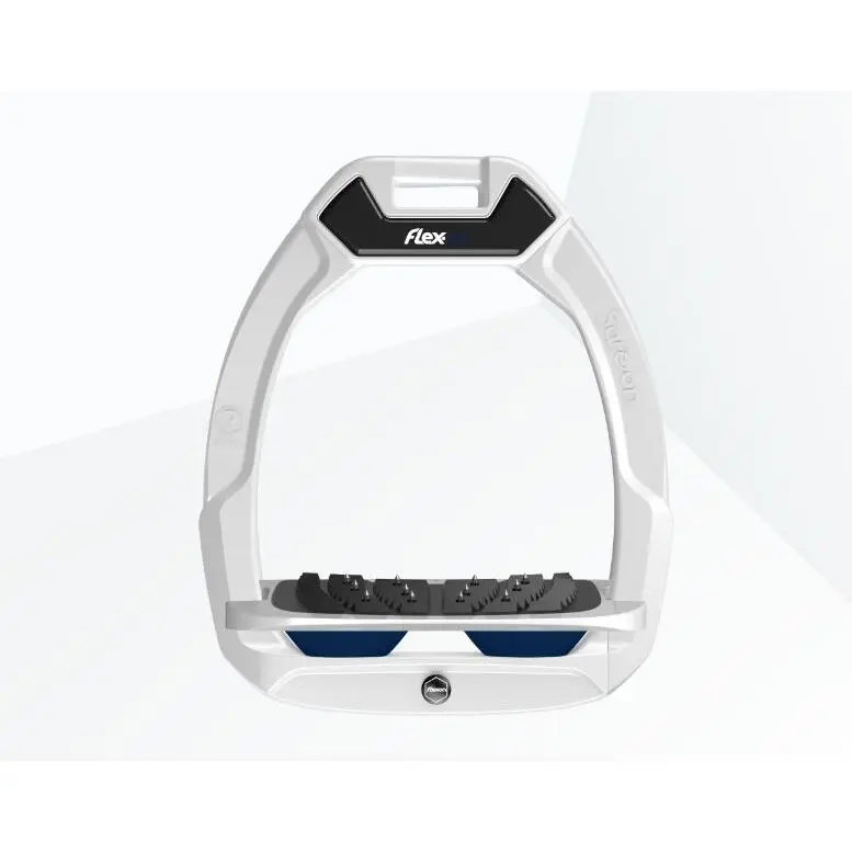 Sicherheitssteigbügel Reiten Neigbar Ultra Grip Weiß/Grau/Marine Flex-On Safe-On