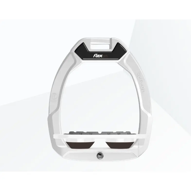 Comparer les prix de Étriers de sécurité d’équitation Plat Grip Blanc/Blanc/Marron Flex-On Safe-On