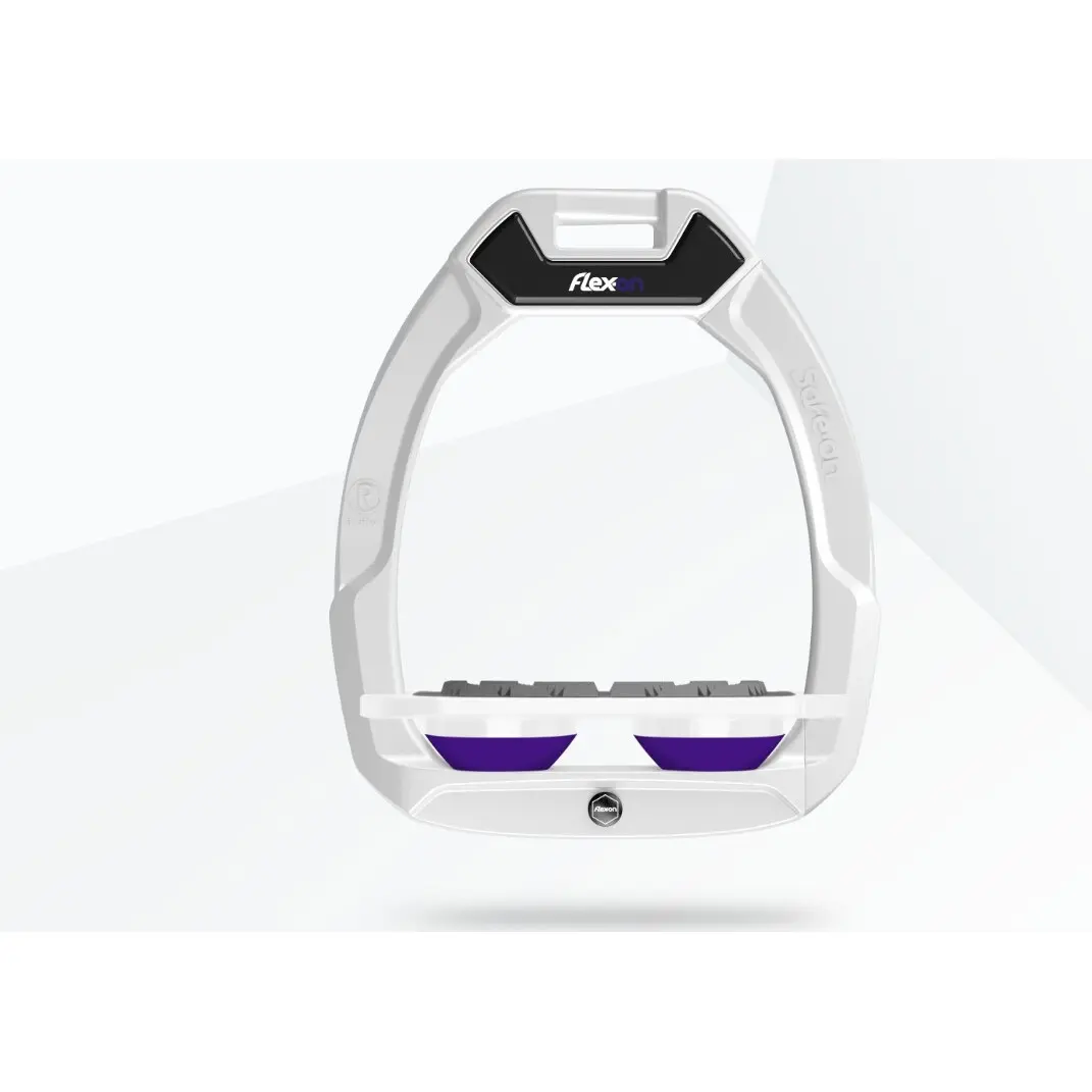 Sicherheitssteigbügel Flat Grip Weiß/Weiß/Violett Flex-On Safe-On