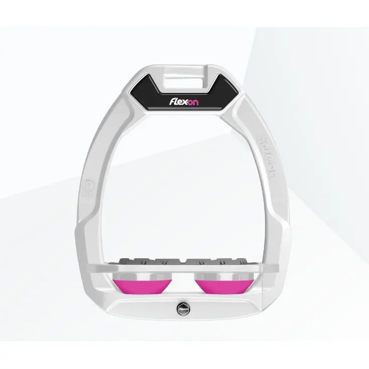 Sicherheitssteigbügel Flat Grip Weiß/Grau/Rosa Flex-On Safe-On