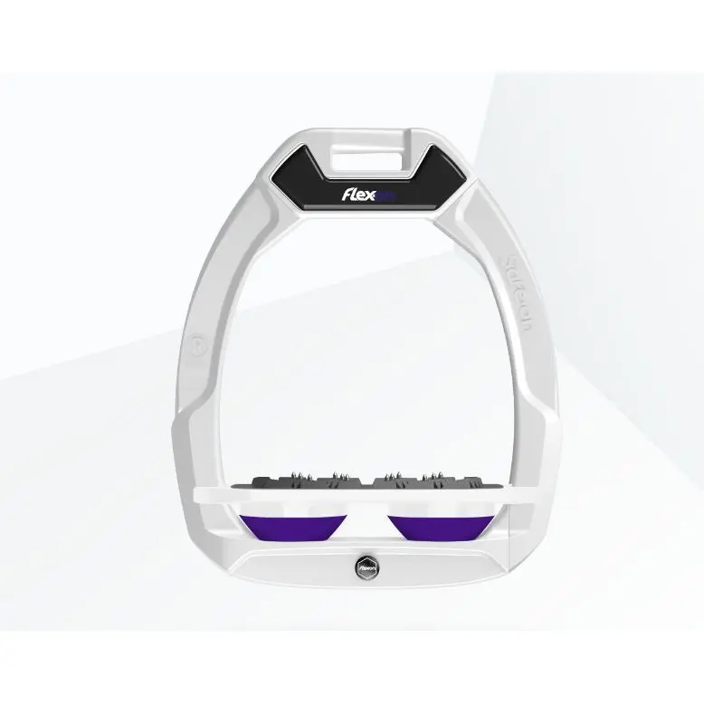 Sicherheitssteigbügel Flat Ultra Grip Weiß/Weiß/Violett Flex-On Safe-On