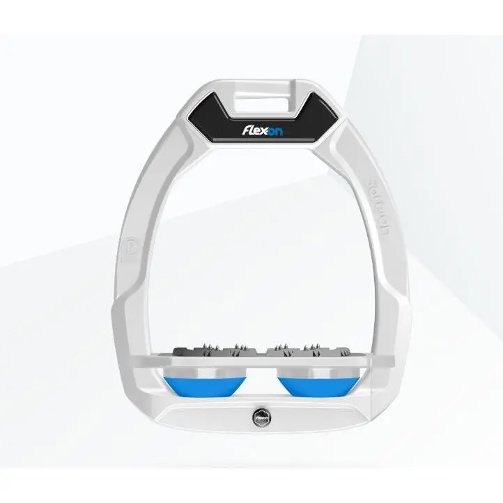 Sicherheitsreitsteigbügel Plat Ultra Grip Weiß/Grau/Blau Flex-On Safe-On