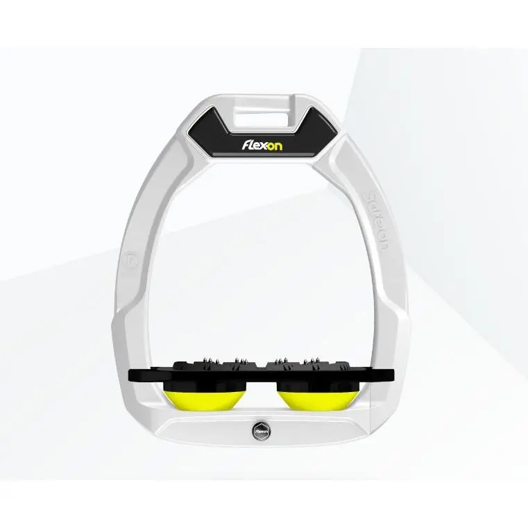 Meilleurs prix pour Étriers de sécurité d’équitation Plat Ultra Grip Blanc/Noir/Jaune Flex-On Safe-On