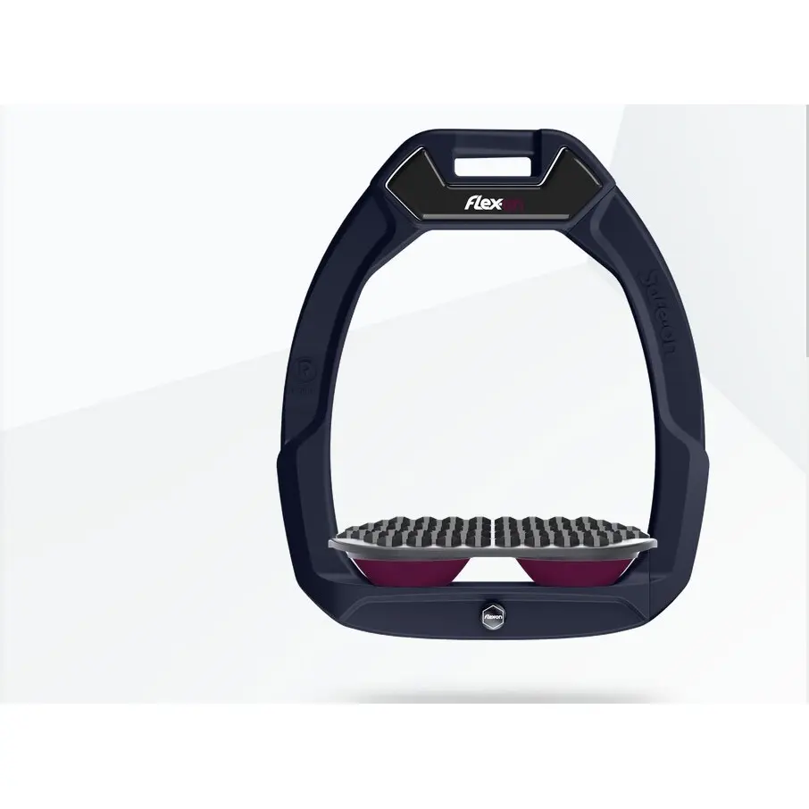 Sicherheitssteigbügel Reiten Endurance Aluminium/Grau/Lila Flex-On Safe-On