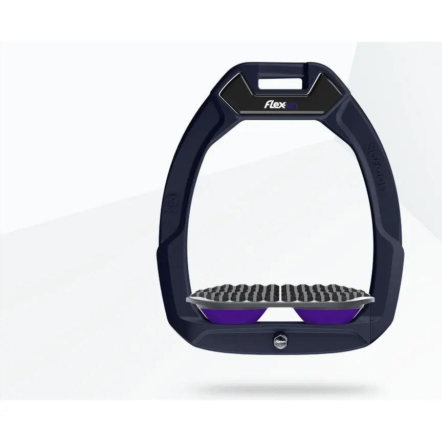 Sicherheitssteigbügel für den Reitsport Endurance Aluminium/Grau/Lila Flex-On Safe-On
