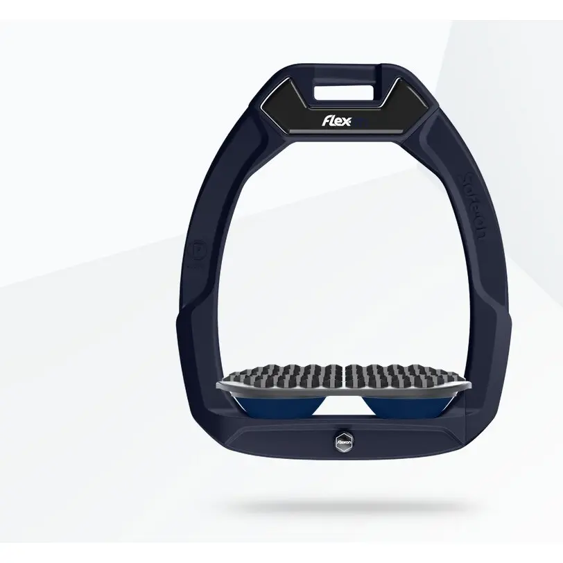 Sicherheitssteigbügel für den Reitsport Endurance Aluminium/Grau/Marine Flex-On Safe-On
