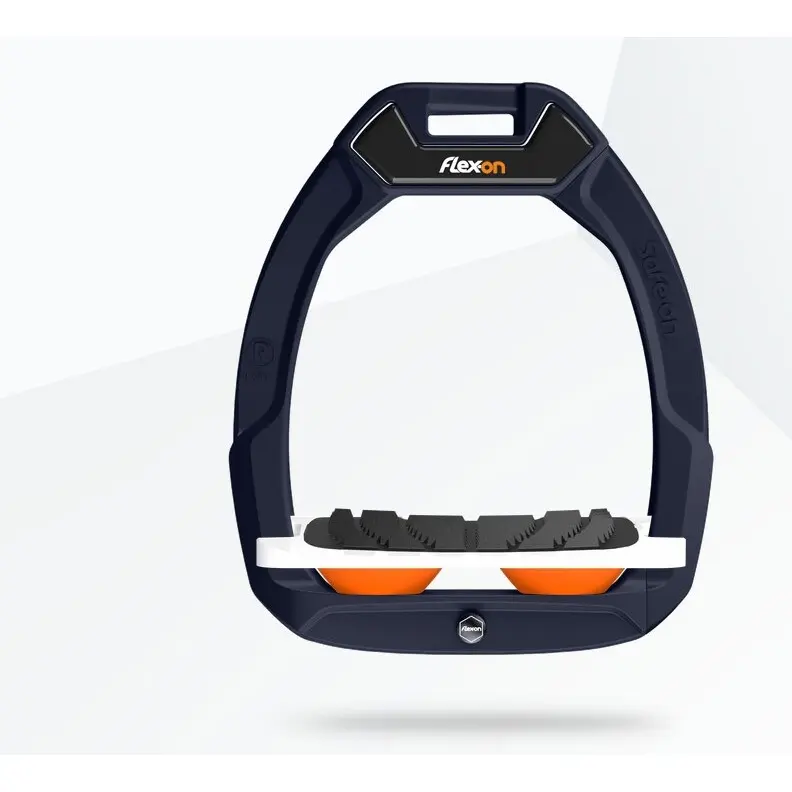Sicherheitssporen Reiten Neigung Grip Aluminium/Weiß/Orange Flex-On Safe-On