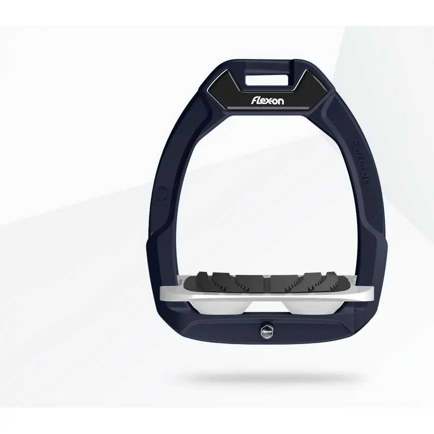 Sicherheitssteigbügel Reiten Schräg Grip Aluminium/Grau/Weiß Flex-On Safe-On