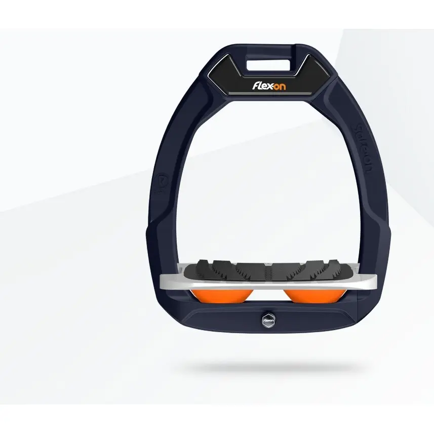 Sicherheitsreitersteigbügel Neigung Grip Aluminium/Grau/Orange Flex-On Safe-On