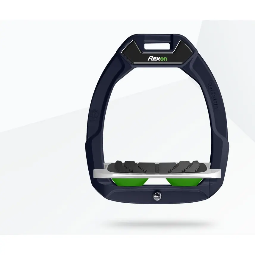 Reitsteig mit Sicherheitsmechanismus Neigung Grip Aluminium/Grau/Grün Flex-On Safe-On
