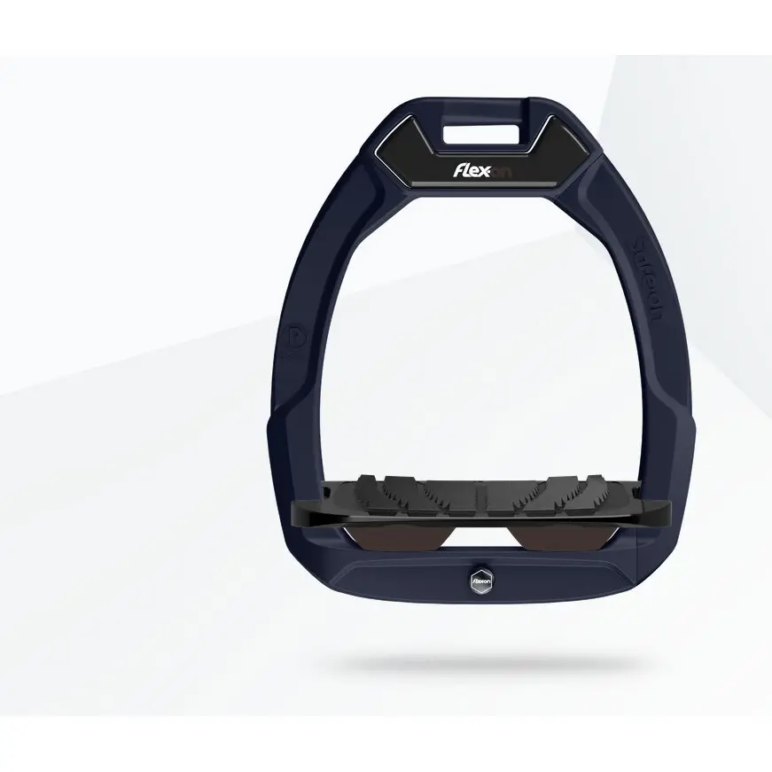 Sicherheitssteigbügel Reitstil Neigung Grip Aluminium/Schwarz/Braun Flex-On Safe-On