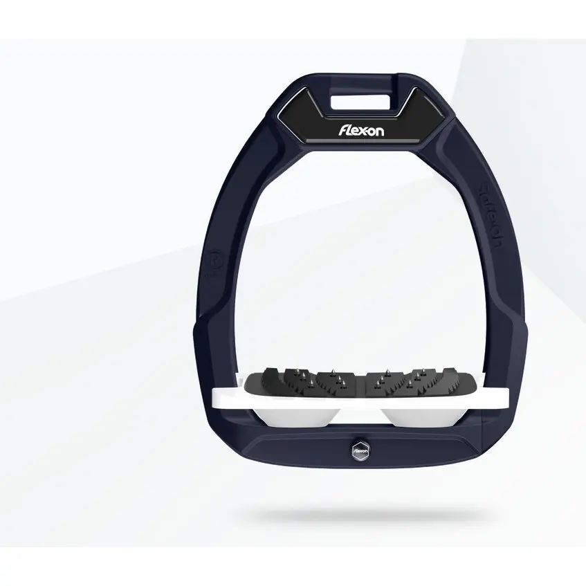Sicherheitssteigbügel Reiten Schräg Ultra Grip Aluminium/Weiß/Weiß Flex-On Safe-On