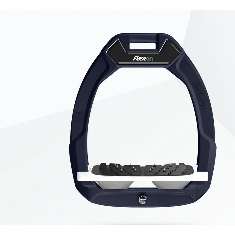 Sicherheitseisen für Reiter mit schrägem Ultra Grip Aluminium/Weiß/Grau Flex-On Safe-On