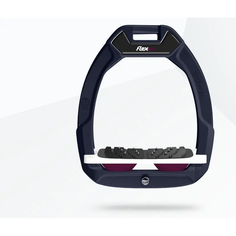 Sicherheitsreitsteigbügel Neigung Ultra Grip Aluminium/Weiß/Pflaume Flex-On Safe-On