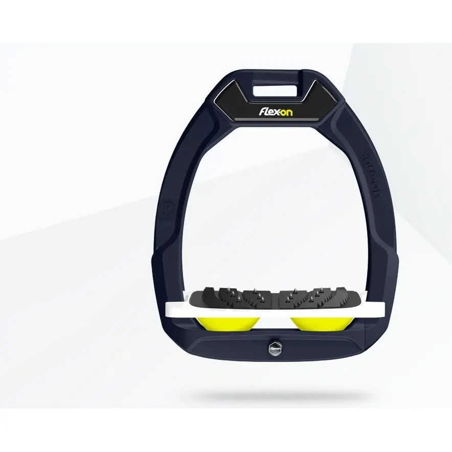 Sicherheitsreitsteigbügel Neigung Ultra Grip Aluminium/Weiß/Gelb Flex-On Safe-On