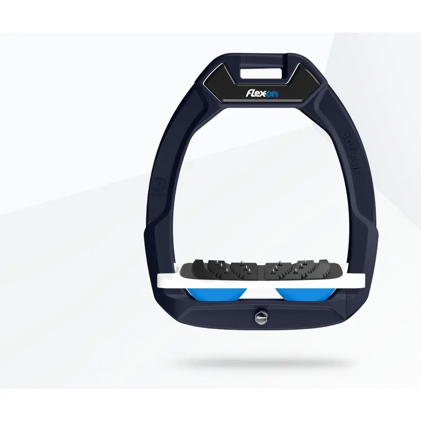 Sicherheitsreitsteigbügel Neigbar Ultra Grip Aluminium/Weiß/Blaut Flex-On Safe-On