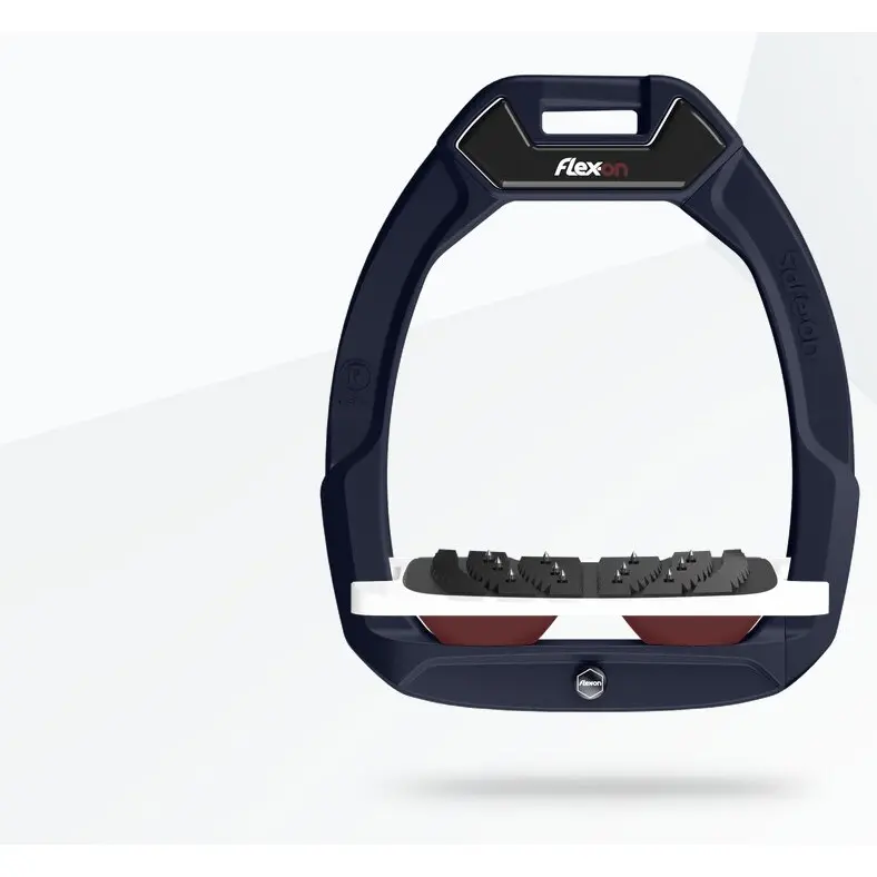 Comparer les prix de Étriers de sécurité d’équitation Incliné Ultra Grip Aluminium/Blanc/Bordeaux Flex-On Safe-On