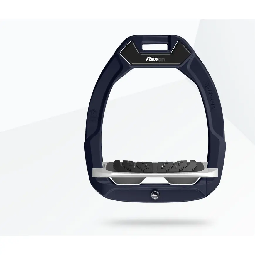 Sicherheitssteigbügel Reiten Neigung Ultra Grip Aluminium/Grau/Anthrazit Flex-On Safe-On